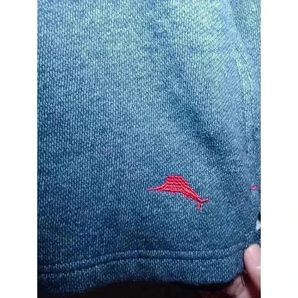 Tommy Bahama Mens Sweater Blue Medium Fleece‎ Pullover Lightweight Lounge Shirt - Picture 5 of 8